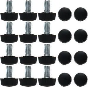 M6 x 10 x 16mm Leveling Feet Adjustable Leveler for Hotel Table Sofa Leg 20pcs