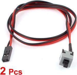 ATX PC Computer Motherboard Switch On/Off/Reset Power Cable 2Pcs