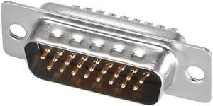 D-sub Connector Male Plug 26-pin 3-row Port Terminal Breakout Solder Type for Mechanical Equipment CNC Computers Black Pack of 8