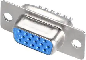 D-sub Connector Female Socket 15-pin 3-row Port Terminal Breakout for Mechanical Equipment CNC Computers Pack of 10