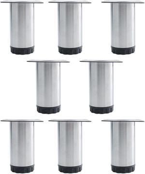 4 Inch Furniture Leg Stainless Steel Sofa Table Cabinet Wardrobe Worktop Shelves Feet Replacement Height Adjustable Set of 8