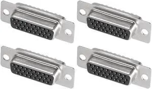D-sub Connector DB26 Female Socket 26-pin 3-row Port Terminal Breakout for Mechanical Equipment CNC Computers Pack of 4