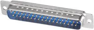D-sub Connector Male Plug 37-pin 2-row Port Terminal Breakout Solder Type for Mechanical Equipment CNC Computers Blue Pack of 1