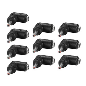 thumbnail image 2 of 10-Pack DC Power Adapter Connector – 5.5x2.5mm Male To 5.5x2.1mm Female Right Angle, CCTV & Security Cams 2 of 4