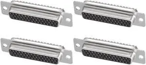 D-sub Connector DB44 Female Socket 44-pin 3-row High Density Port Terminal Breakout for Mechanical Equipment CNC Computers Pack of 4