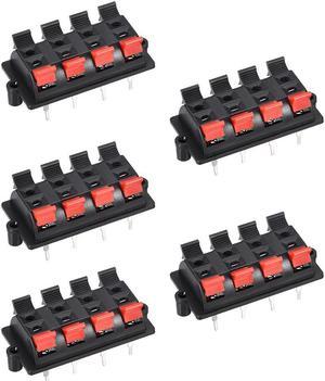 2 Row 8 Way Spring Speaker Terminal Clip Push Release Connector Audio Cable Terminals Strip Block WP8-03 5Pcs