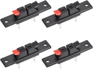 2 Way Spring Speaker Terminal Clip Push Release Connector Audio Cable Terminals Strip Block WP2-35 4Pcs