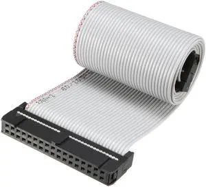 IDC 34 Pins Wire Flat Gray Ribbon Cable 48cm 2.54mm Pitch 1pcs