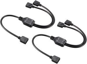 RGB Splitter Cable 1 Female to 2 Female 3 Pin Extension Connector Cord Wire for 5050 3528 LED Light Strips 30cm Length 2Pcs