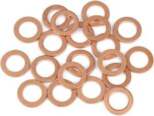 20pcs Copper Washer Flat Sealing Gasket Ring Spacer for Car 10 x 16 x 1.5mm