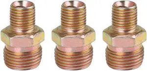 3pcs M12 x 1.25mm to M18 x 1.5mm Car Straight Air Hose Fitting Connector Adapter