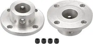 11mm Inner Dia H13*D18 Rigid Flange Coupling Motor Guide Shaft Coupler Motor Connector Silver Tone 2PCS for DIY Parts