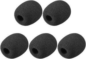 5PCS Foam Mic Cover Microphone Windscreen Shield Protection Black 41mm Length for Headset