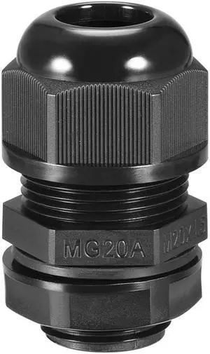 M20 Cable Gland 2 Holes Waterproof IP68 Nylon Joint Adjustable Locknut for 4.3-6.1mm Dia Wire