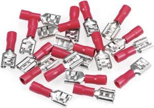 FDD2-250 Female Insulated Spade Wire Connector Electrical Crimp Terminal Red for 18-22 AWG , 20 Pcs