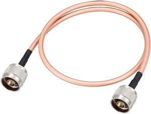 Low Loss RF Coaxial Cable Connection Coax Wire RG-142 N Male to N Male 60cm