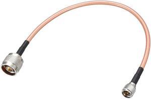 Low Loss RF Coaxial Cable Connection Coax Wire RG-142 N Male to Mini UHF Male 30cm