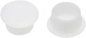 Screw Cap Cover,50Pcs 12mm Dia White Plastic Locking Hole Plug Button Top Flush Type for Cabinet Cupboard Shelf
