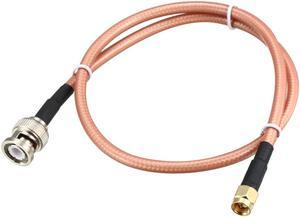 Low Loss RF Coaxial Cable Connection Coax Wire RG-142 SMA Male to BNC Male 50cm