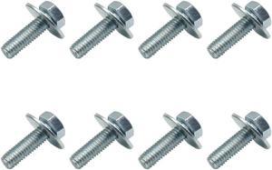 8pcs 5.8 x 24mm Stainless Steel Bolt Screw for Car Fender Bumper License Plate