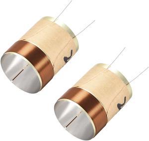 2pcs 25.5mm 1" Woofer Voice Coil Dual Layers Round Copper Wire Bass Speaker Audio Replace Parts