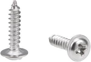 23x10mm Self Tapping Screws Phillips Pan Head With Washer Screw 304 Stainless Steel Fasteners Bolts 50Pcs