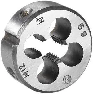 M12 M12x1.75 Pitch Metric Left Hand Round Die Machine Thread Die,Threading Die,Screw Die Tool,HSS (High Speed Steel)