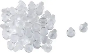 30pcs 6mm Clear Flat Soft Stem Bumper Glide Patio Outdoor Furniture Chair Table