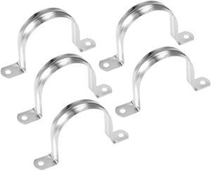 U Shaped Conduit Clamp Saddle Strap Tube Pipe Clip Stainless Steel M60 5Pcs
