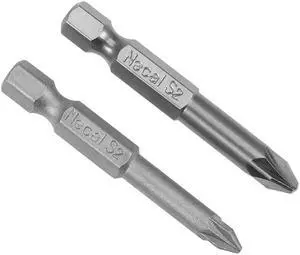 1/4-Inch Hex Shank Magnetic PZ1/PZ2 Pozidriv Screwdriver Bit 50mm Length S2 Screwdriver Bits 2pcs