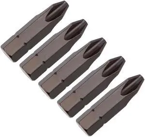 5pcs 5/16" Hex Shank 32mm Length Magnetic Phillips Cross Screwdriver, PH3 Head Screwdriver Bits S2 Alloy Steel