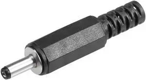 20Pcs DC Male Connector 3.5mm x 1.35mm Power Cable Jack Adapter Black