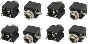 8 Pcs 3.5mm Female Stereo Audio Socket Jack Connector 3 Terminal PCB Mount