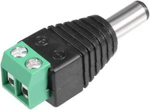 DC Male Connector 5.5x2.1mm Power Jack Adapter 20Pcs for Led Strip CCTV Security Camera Cable Wire Ends