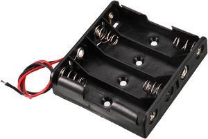 6V Output 4 x 1.5 AA Battery Holder Connector Enclosed Open Boxs Wire Leads