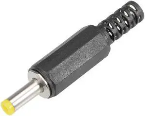20Pcs DC Male Connector 4.0mm x 1.7mm Power Cable Jack Adapter Black