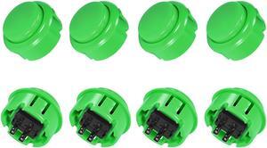 30mm Mounting Hole Momentary Game Push Button Switch  for Arcade Video Games Green 8pcs