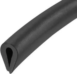 Edge Trim U Seal Black PVC Plastic U Channel Edge Protector Fits 3/64'' - 5/64'' Edge 30 Feet Length