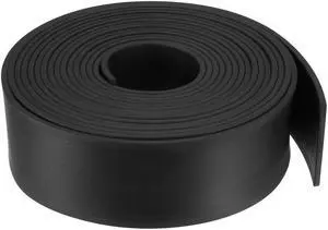 Solid Rectangle Rubber Seal Strip 50mm Wide 3mm Thick, 5 Meters Long Black
