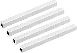 6063 Aluminum Square Tube 15mmx15mmx1.5mm Wall Thickness 200mm Length Seamless Straight Pipe Tubing 4 Pcs