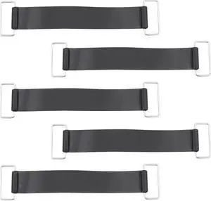 Non-Slip Battery Straps Rubber Band, 7.1" x 1", Black 5pcs
