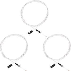 NTC 3950 100K Thermistor with 1 Meter Wire and Black Female 2 Pin Head 3pcs