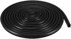 T-Slot Mount Window Weatherstrip Seal 7mm Bulb Bubble for 6mm Slot 3 Meters Long Black