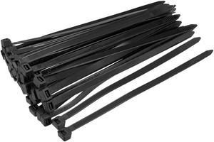 Cable Zip Ties 150mm x5.1mm Self-Locking Nylon Tie Wraps Black 40pcs