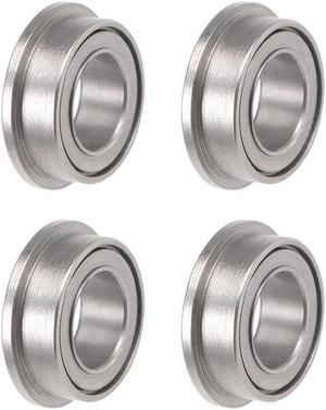 MF74ZZ Flange Ball Bearing 4x7x2.5mm Shielded Chrome Bearings 4pcs