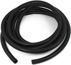 16.4Ft Length 13/16" Outer Diameter Plastic Split Loom Tubing Black