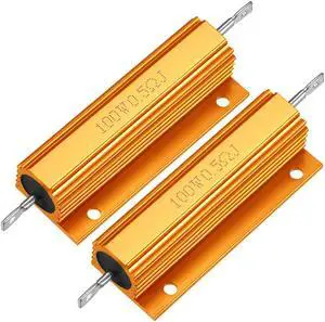 Aluminum Case Resistor 100W 0.5 R Wirewound Yellow for LED Replacement Converter Aluminum Case Resistor 100W 0.5 R Wirewound Yellow for LED Replacement Converter