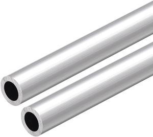 6063 Aluminum Round Tube 300mm Length 15mm OD 10mm Inner Dia Seamless Aluminum Straight Tubing 2 Pcs