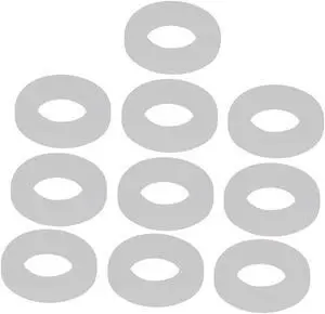 10pcs Clear Silicone Round Flat Washer Assortment Size 10x19x3mm Flat Washer