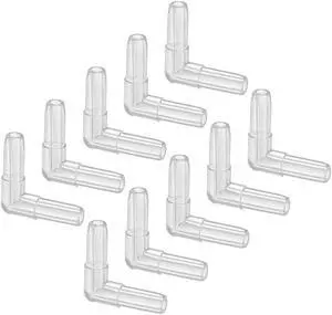 Aquarium Air Valve Connector Plastic Inline Tubing L-Shaped Non-Return Valves for 4mm Fish Tank Pond Air Line 30pcs